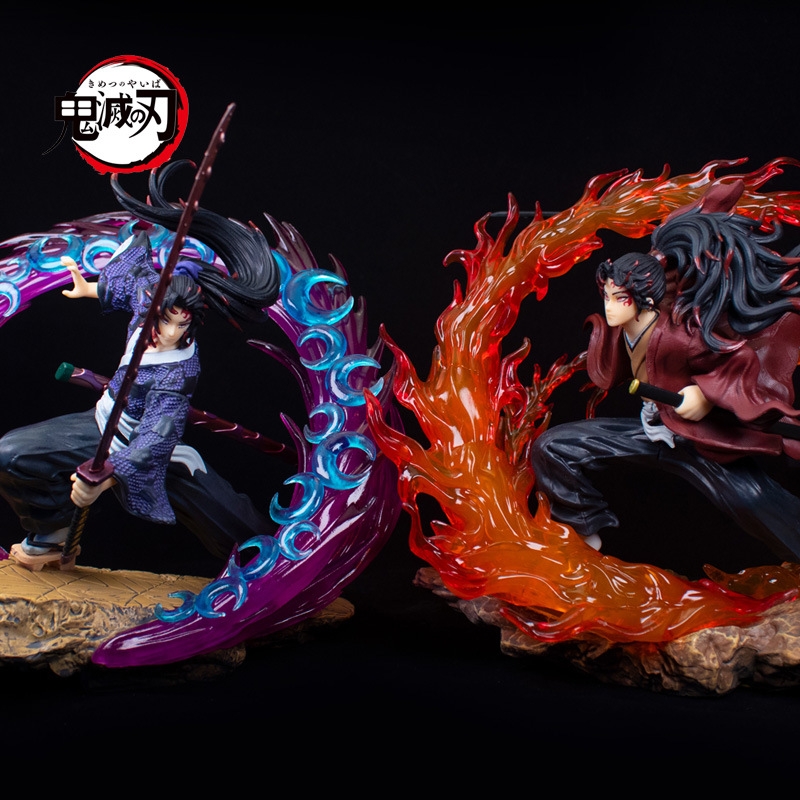 Hàng Loại 1 - Mô Hình Thượng Nhất Kokushibou chiến đấu siêu ngầu - có led - cao 22cm - Full box - Kimetsu No Yaiba - Có Hộp Màu N1-K37-T3-S2