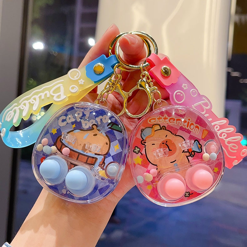 Móc Khóa Bấm capybara màu hồng - Dài 7.7cm , Rộng 4.7cm - Nặng 50gram - SKU : moc288a - K75-T2-S11