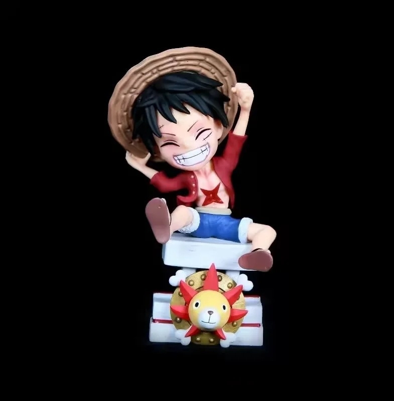 Mô Hình OnePiece luffy ngồi mũi tàu sunny dơ tay cao 16cm nặng 300g , Figure OnePiece - Full Box