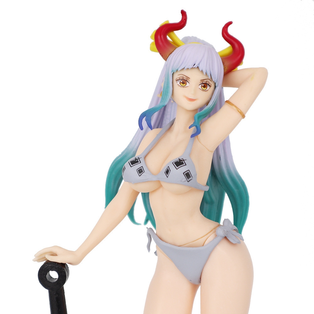 Mô Hình OnePiece Yamato mặc áo tắm - Cao 24cm - nặng 160gram - Phụ Kiện : Đế + chùy gai - Figure OnePiece - bọc túi opp - N1-K55-T3-S3