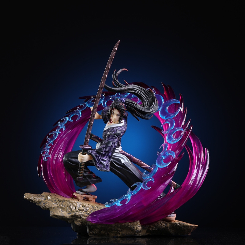 Hàng Loại 1 - Mô Hình Thượng Nhất Kokushibou chiến đấu siêu ngầu - có led - cao 22cm - Full box - Kimetsu No Yaiba - Có Hộp Màu N1-K37-T3-S2