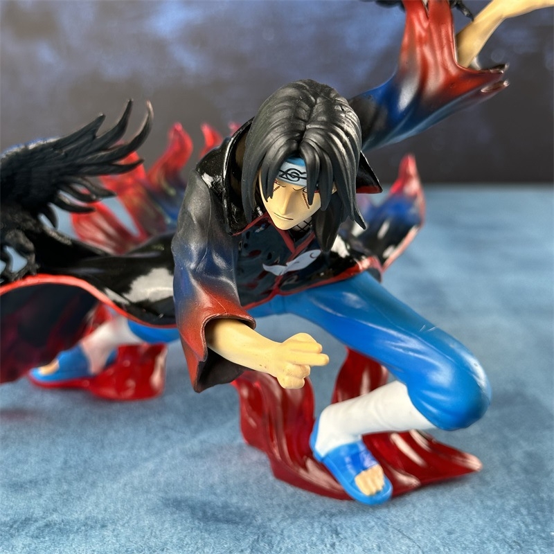 Mô hình Naruto Itachi Akatsuki dáng chiến đấu - Cao 17cm - nặng 800gram - Figure Naruto - Full Box - N1-K38-T4-S11 n4-k14