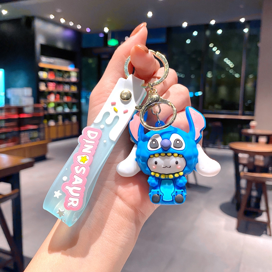 Móc khóa cosplay kuromi xanh nước biển - Dây móc dài : 10cm - Mô Hình Cao : 6cm - Nặng : 50gram - No Box - SKU: moc139 - (Vat: 88223-7)
