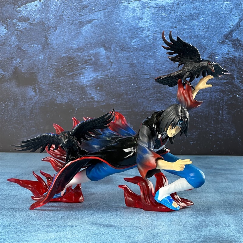 Mô hình Naruto Itachi Akatsuki dáng chiến đấu - Cao 17cm - nặng 800gram - Figure Naruto - Full Box - N1-K38-T4-S11 n4-k14