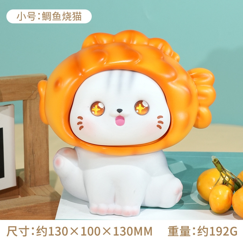 Mô Hình Các Con Vật Cosplay Món Ăn Cá Nướng size nhỏ KT 16.8*16.3*12.1 cm -  SKU : MH-BY0004-1 ( VAT : 002-09-60 )