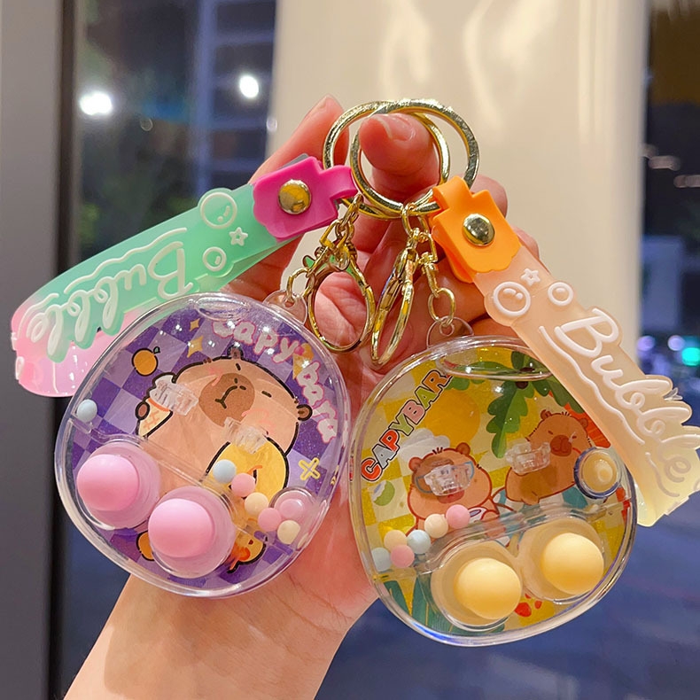 Móc Khóa Bấm capybara màu vàng - Dài 7.7cm , Rộng 4.7cm - Nặng 50gram - SKU : moc288d -  K75-T2-S12