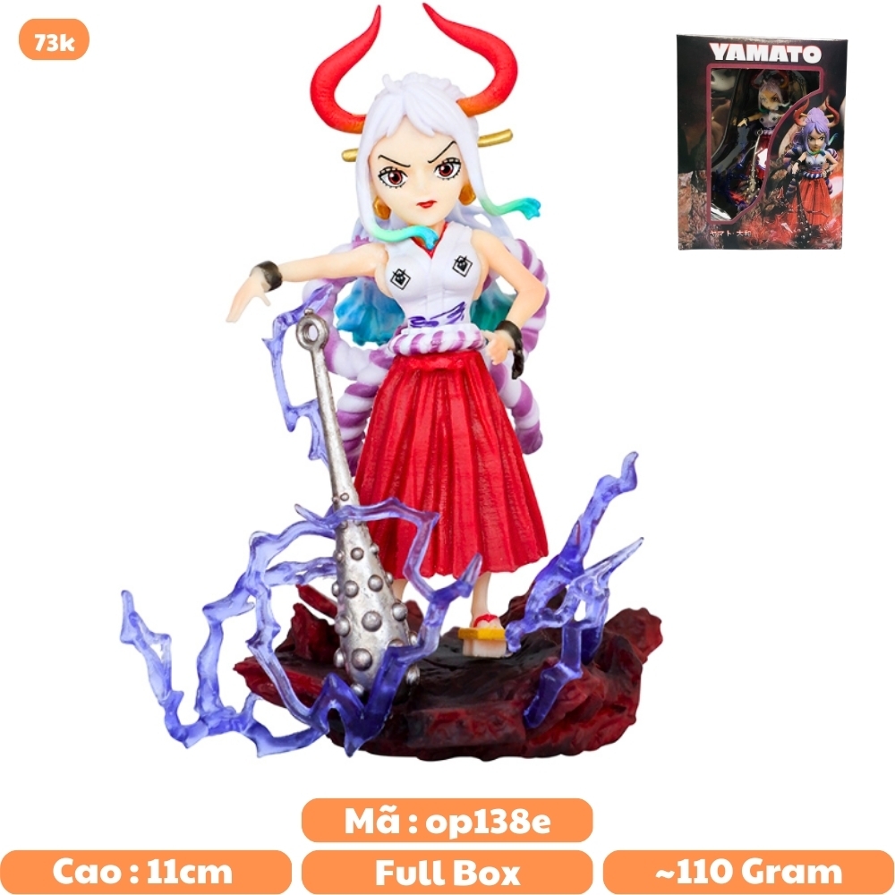 Mô Hình OnePiece Yamato chiến đấu chibi - Cao 11cm - rộng 6cm - nặng 110gram - Figure OnePiece -  có hộp màu - N1-K47-T3-S1