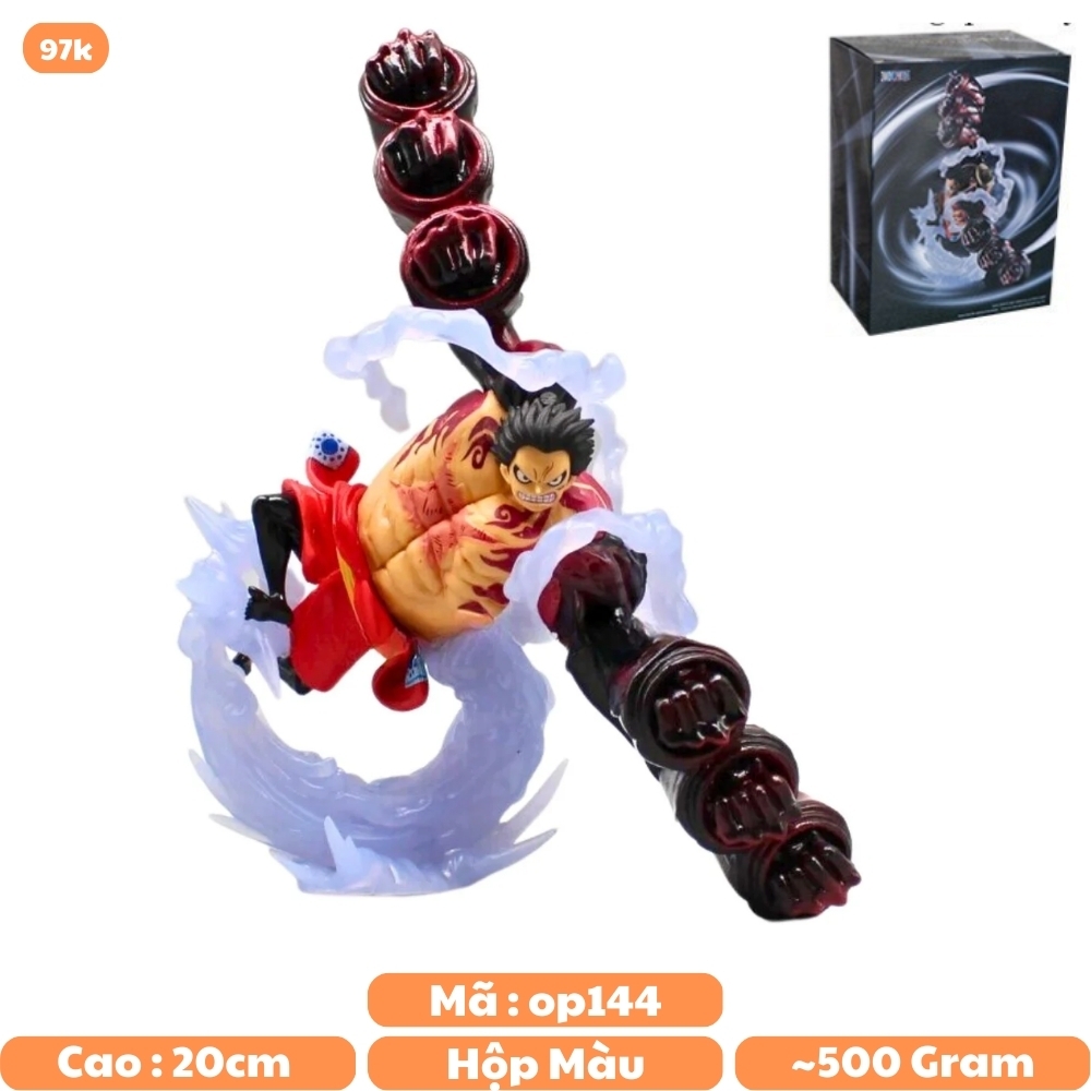 Mô Hình OnePiece Luffy gear 4 6 đấm - Cao 20cm - nặng 500gram - Figure OnePiece - Có Hộp - N1-K38-T2-S12