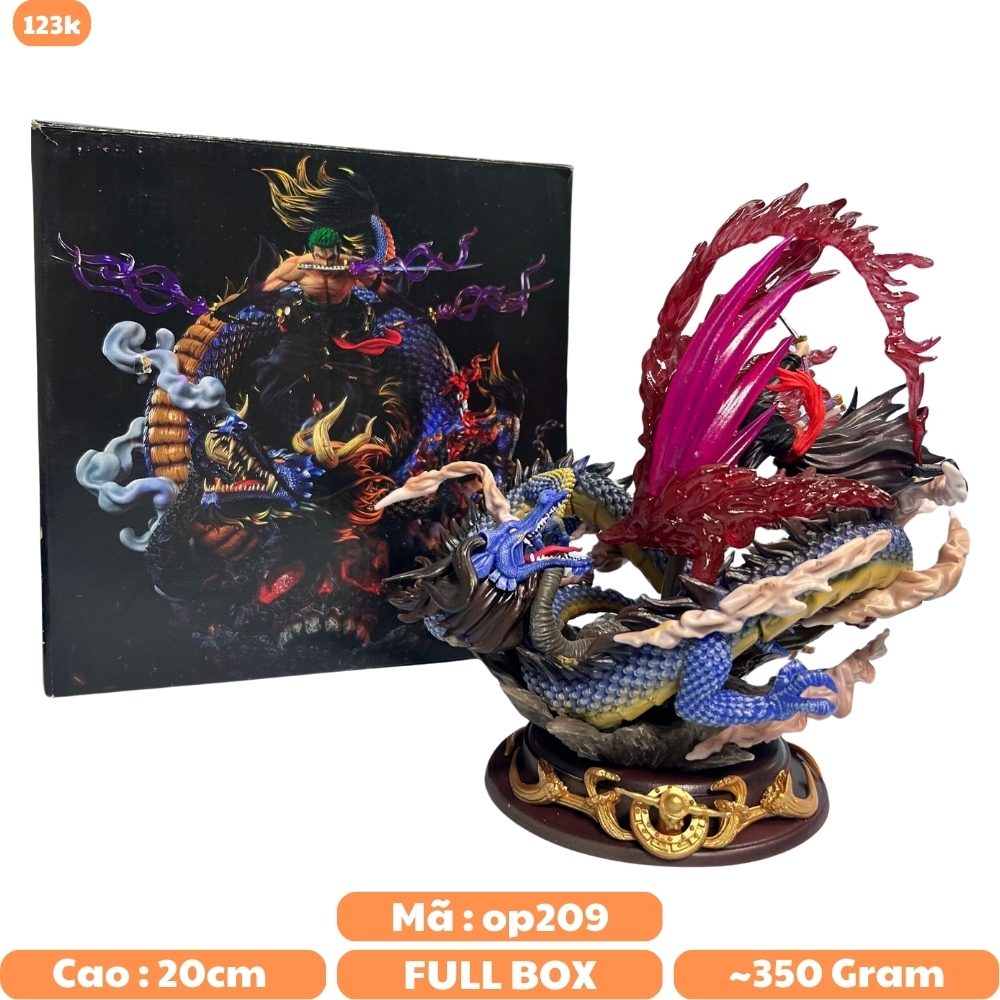 Mô Hình OnePiece Zoro enma đại chiến kaido rồng - cao 20 - ngang 17cm - nặng 350gram - full box - box khác mô hình - N1-K34-T4-S2