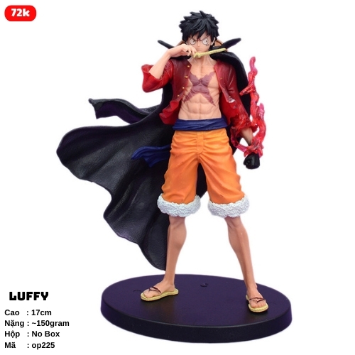 Mô hình One Piece Luffy Haki hoa anh đào - Cao 17cm - nặng 150gram - Figure One Piece - Box màu - (VAT MH002) - K15-T1-S2