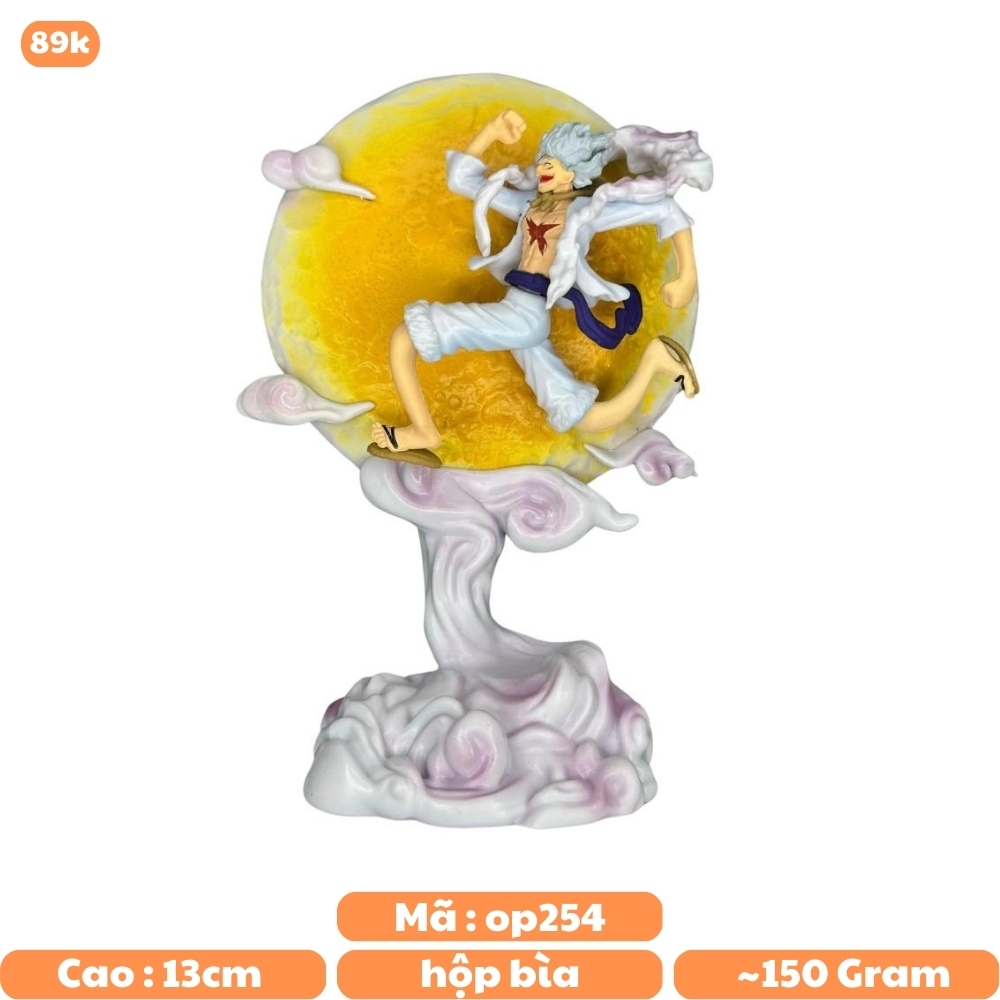 Mô Hình OnePiece Luffy Gear 5 ánh trăng bản nhỏ Bản B - Cao 13.5cm - nặng 125gram - Phụ kiện : có LED , Figure OnePiece - có hộp bìa - N4-K4-BL3