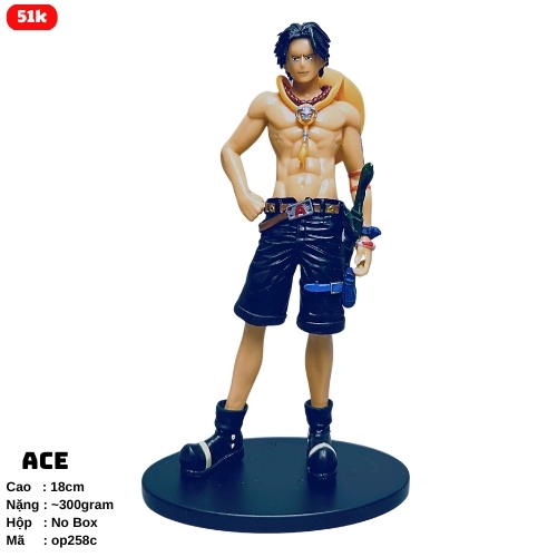 Mô Hình OnePiece Ace dáng đứng siêu ngầu Cao : 18cm nặng 300g - One Piece - Bọc Túi Opp - No Box - K25-T3-S3