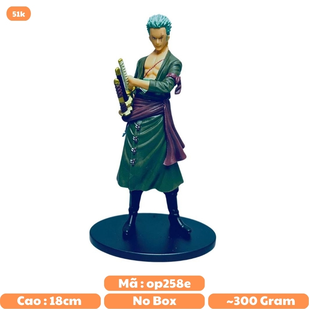 Mô Hình OnePiece zoro dáng đứng cầm kiếm siêu ngầu Cao : 18cm nặng 300g - One Piece - Bọc Túi Opp - No Box - N1-K37-T2-S8
