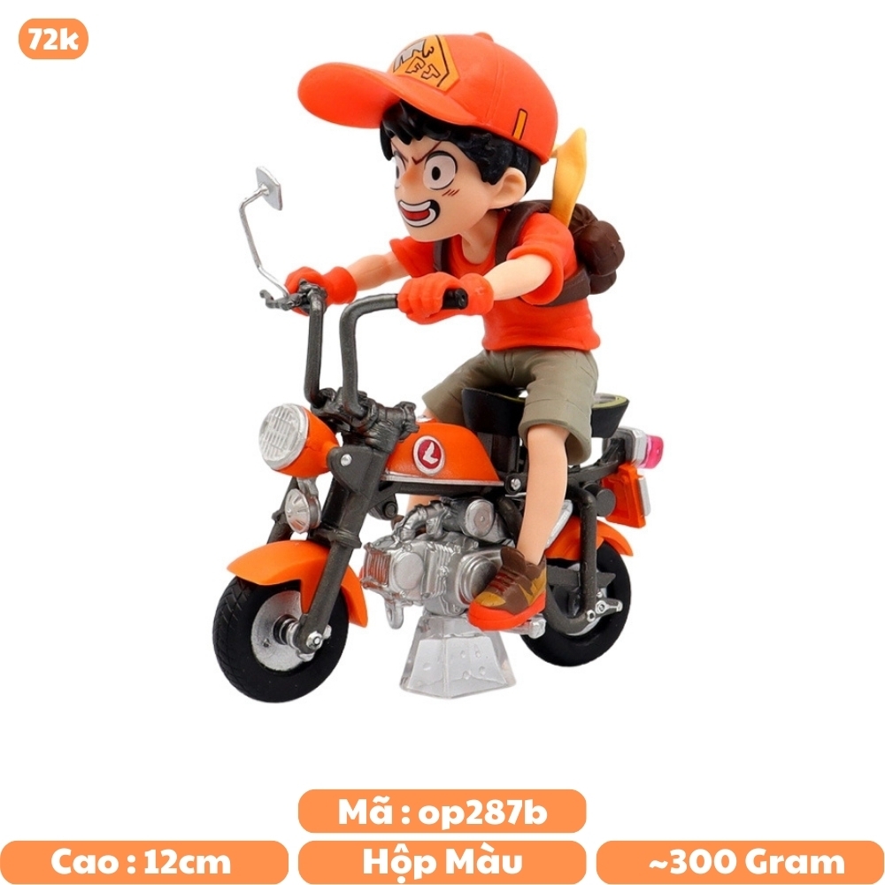 Mô Hình One piece Luffy lái xe máy cao 12cm nặng 300g , Figure Onepiece - Hộp Màu - N1-K7-T3-S2