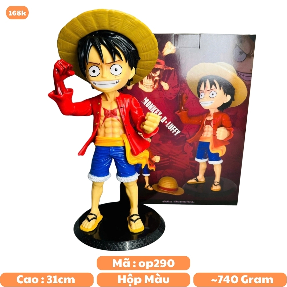 Mô Hình OnePiece Luffy Chibi bản to Cao : 31cm nặng 740g - One Piece - Bọc Túi Opp - Hộp Màu -  N1-K43-T1-S2