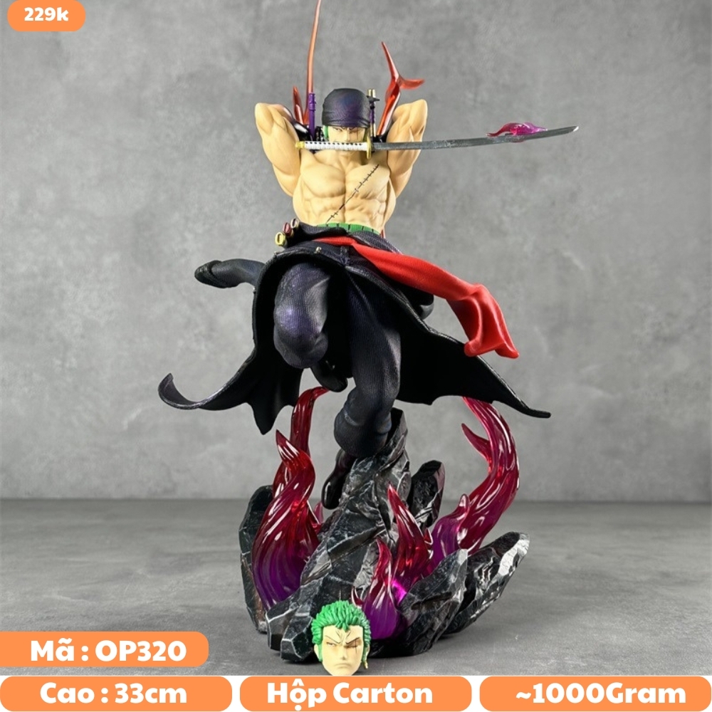 Mô Hình OnePiece zoro Chiến Đấu Siêu Ngầu Cao : 33cm nặng : 1000gram - One Piece - Hộp Carton -K14-T4-S3