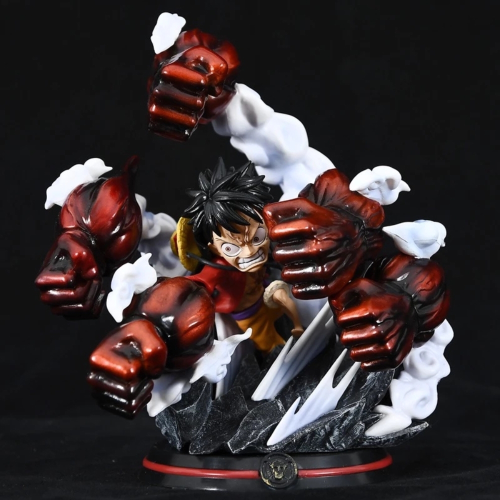 Mô Hình One Pieace Luffy Haki 5 đấm chiến đấu siêu ngầu cao 15cm nặng 550 gram -Full Box- SKU : OP411 -  (VAT 002-01-80) ( F - 9 )