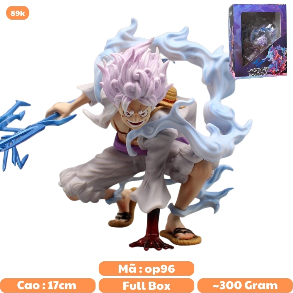 Mô Hình OnePieceLuffy gear 5 nika cầm sét - Cao 17cm - nặng 300gram , Figure OnePiece - Box màu - N1-K39-T5-S3 (N5)