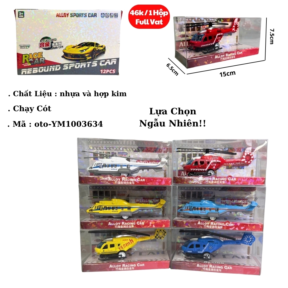 Mô Hình Máy Bay ( Ngẫu Nhiên ) Mua Cả Lốc Có Hộp Trưng Bày Đi kèm  - Cao 7.5cm - Ngang 15cm - Rộng 6.5cm - Hộp nhựa - SKU : oto-YM1003634 ( VAT 003-07-30 ) - T1-K2-T1-S12