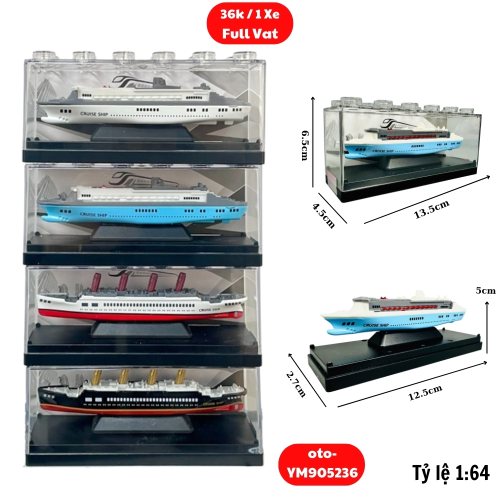 Mô Hình Tàu thuyền tỉ lệ 1:64 chất liệu bằng hợp kim mã SKU : oto-YM905236 - ( VAT : 003-05-20 ) T1-K1-t3-s9,10,11,12