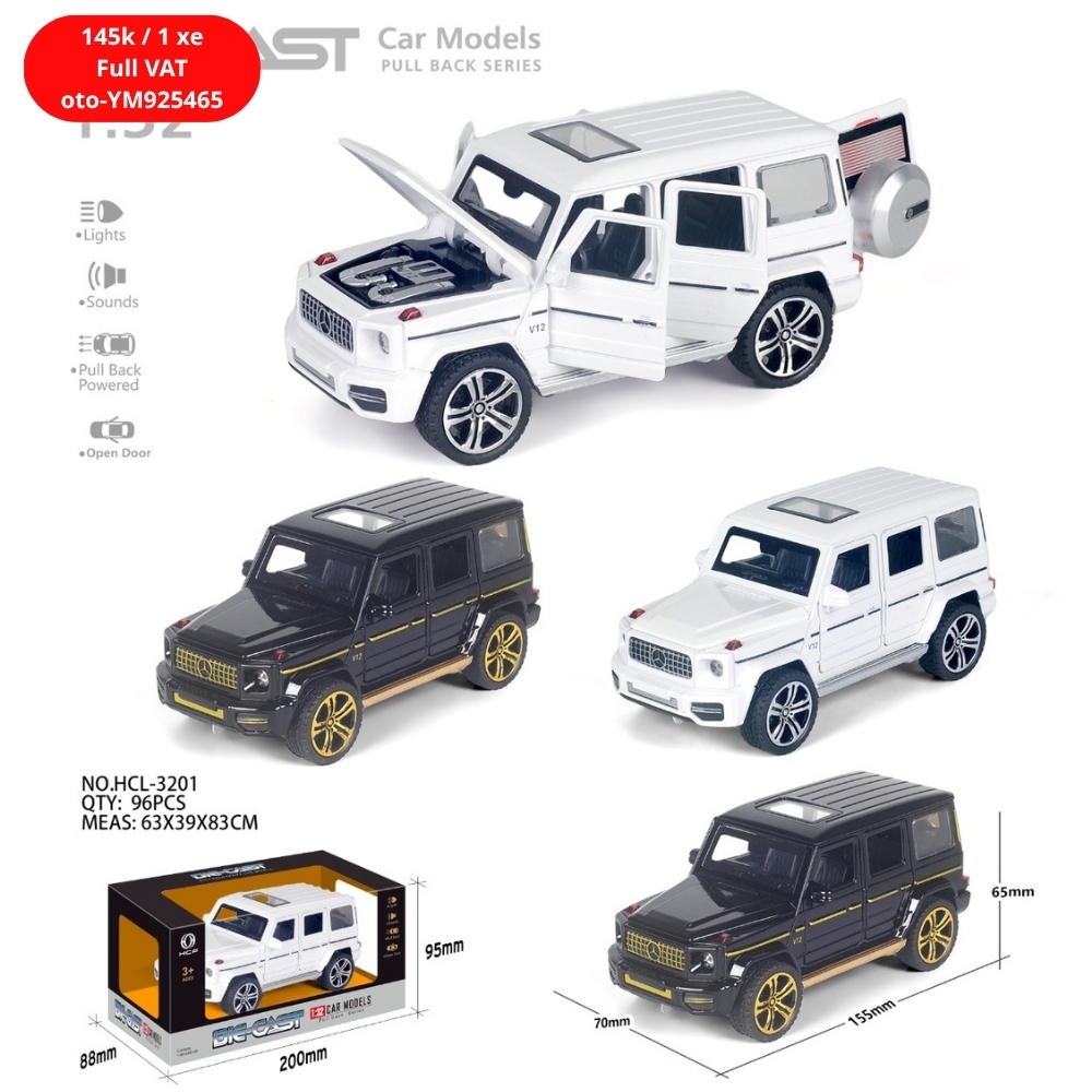 Mô Hình Xe oto G63 2 Màu , tỉ lệ 1:32 - Dài 12.7cm - rộng 4.7cm - cao 3cm - SKU : oto-YM925465 ( VAT 003-01-100 )