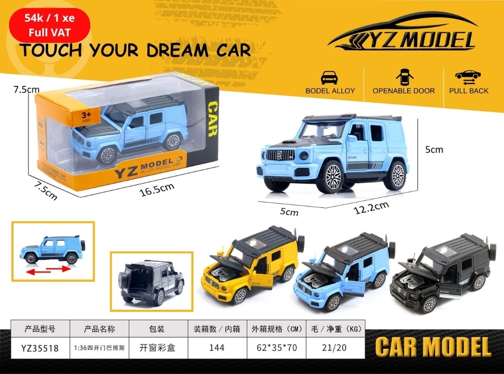 Mô Hình xe Oto đua hợp kim , tỉ lệ 1:36 - Dài 12.2cm - rộng 5cm - cao 5cm - SKU : oto-YZ35518 - ( Vat : 003-01-35 )