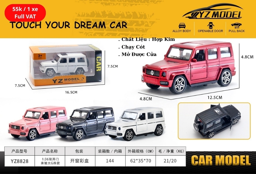 Mô Hình xe Oto đua hợp kim , tỉ lệ 1:36 - Dài 12.5cm - rộng 4.8cm - cao 4.8cm - SKU : oto-YZ8828 - ( Vat : 003-01-35 )