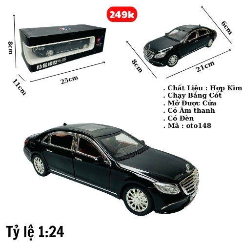 Mô Hình Xe mẹc E300 đen 1:24 Hợp kim có thể mở cửa - bánh sau chạy cót - Có tiếng - đèn pha sáng - Dài 21cm - rộng 8cm - cao 6cm - nặng ~ 1000gram - FULL BOX : box màu SKU : oto148 - (VAT: 003-01-180) - K70-T5-S2