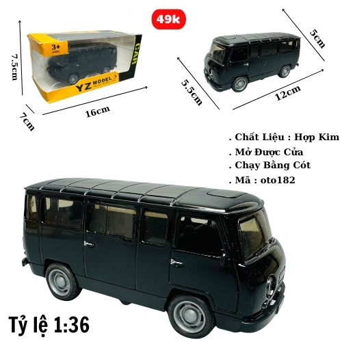 Mô Hình xe uaz đen tỉ lệ 1:36 Hợp kim có thể mở cửa - bánh sau chạy cót - Dài 12cm - rộng 5.5cm - cao 5cm nặng : 200gram - FULL BOX : box màu -SKU : oto182 ( VAT : 003-01-35 ) - K66-T2-S3