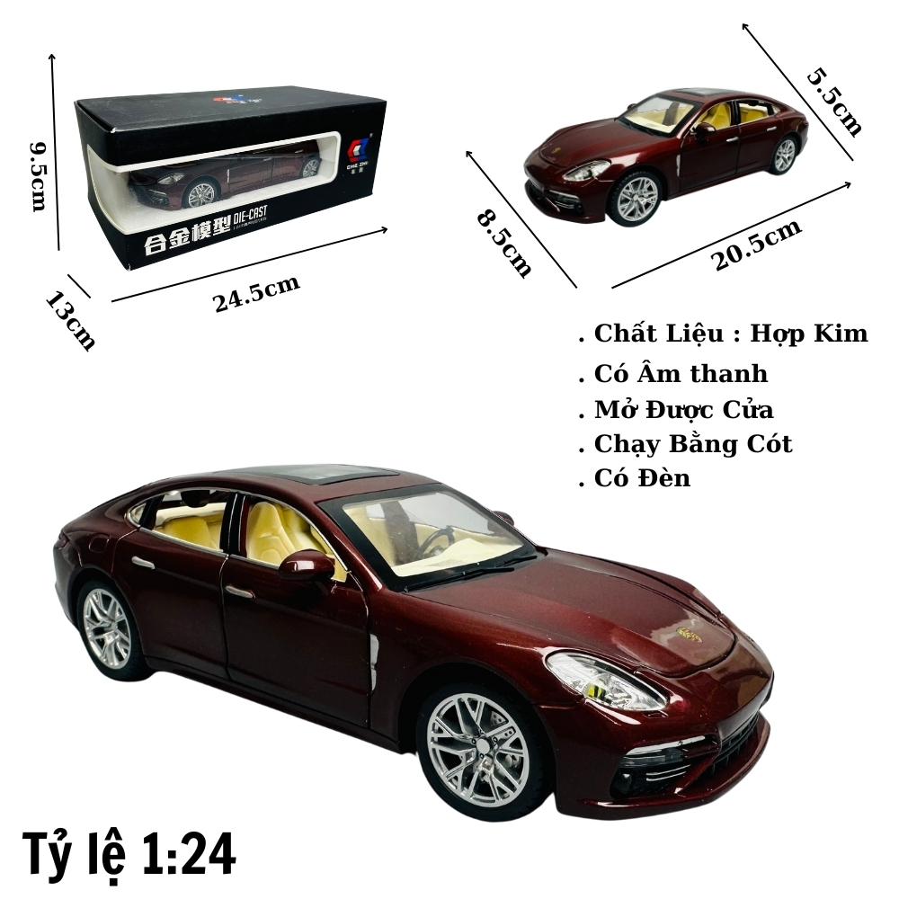 Mô Hình Xe poscher nâu tím 1:24 Hợp kim - Có tiếng - đèn pha sáng - Dài 20.5cm - rộng 8.5cm - cao 5.5cm - nặng ~ 800gram - FULL BOX : box màu SKU : oto226 - K68-T5-S1