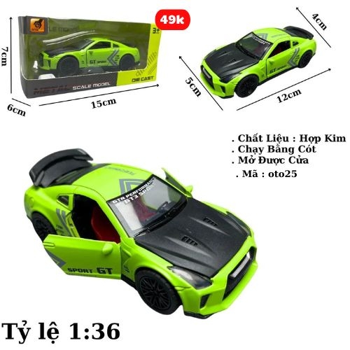 Mô Hình xe Nissan màu xanh nõn chuối - tỉ lệ 1:36 Hợp kim có thể mở cửa - bánh sau chạy cót - Dài 12cm - rộng 5cm - cao 4cm nặng : 200gram - FULL BOX : box màu - SKU : oto25 ( VAT : 003-01-35 ) -K64-T1-S7