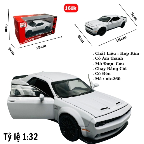 Mô Hình xe mustang trắng 1:32 Hợp kim - Có tiếng - đèn pha sáng - Dài 15cm - rộng 7cm - cao 4cm - nặng ~ 500gram - FULL BOX : box màu SKU : oto260 -( Vat : 003-95 )- K69-T3-S9