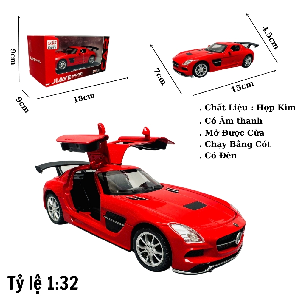 Mô Hình xe mẹc amg đỏ tỉ lệ 1:32 Hợp kim có t hể mở cửa -  bánh sau chạy c ót - Dài 15cm - r ộng 7cm - cao 4.5 cm - nặng : 40 0gram - FULL B OX : box màu S KU : oto307