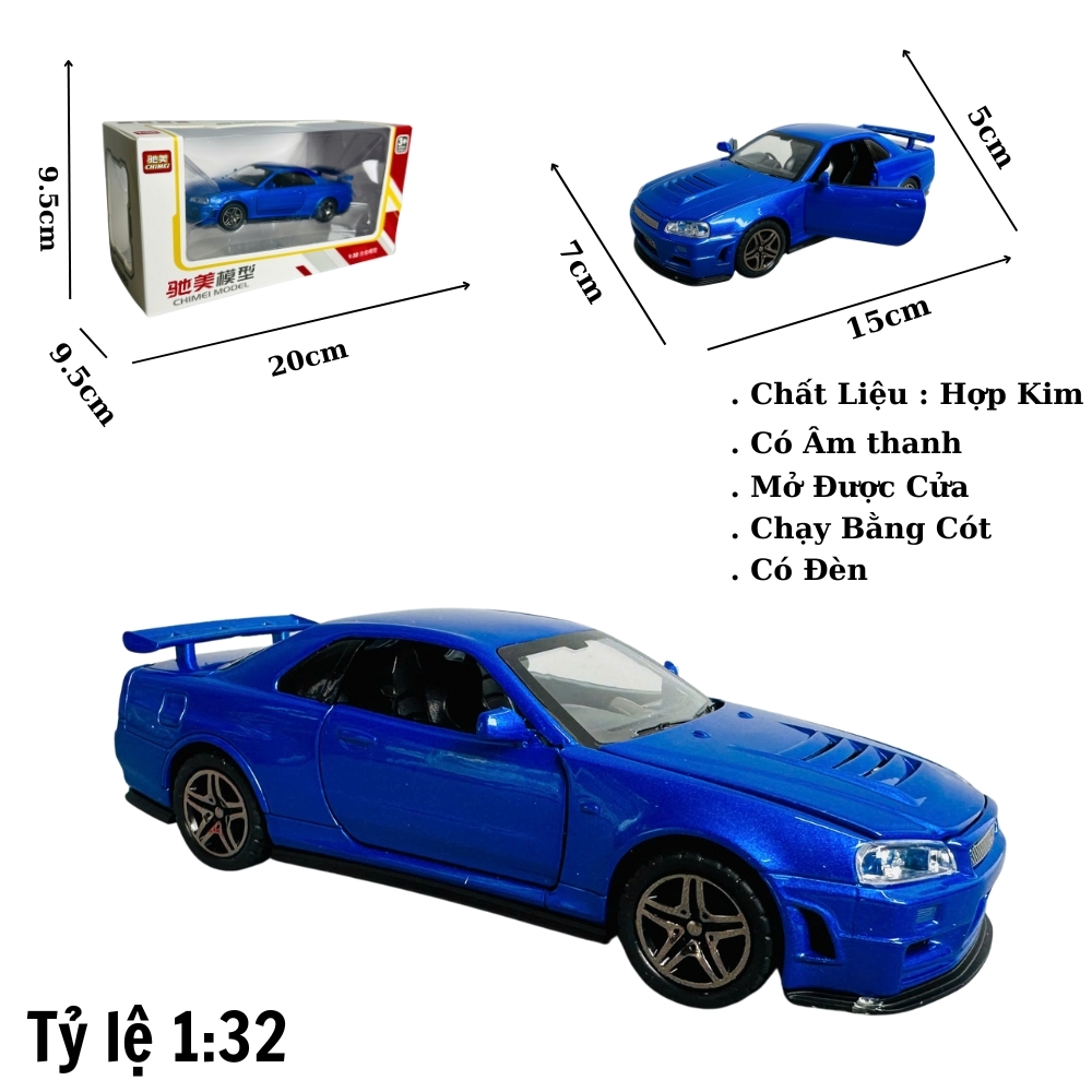 Mô Hình xe nissan xanh dương tỉ lệ 1:32 Hợp kim có thể mở cửa - bánh sau chạy cót - Dài 15cm - rộng 7cm - cao 5cm - nặng : 500gram - FULL BOX : box màu SKU : oto332 - ( VAT 003-01-100 ) K68-T4-S8