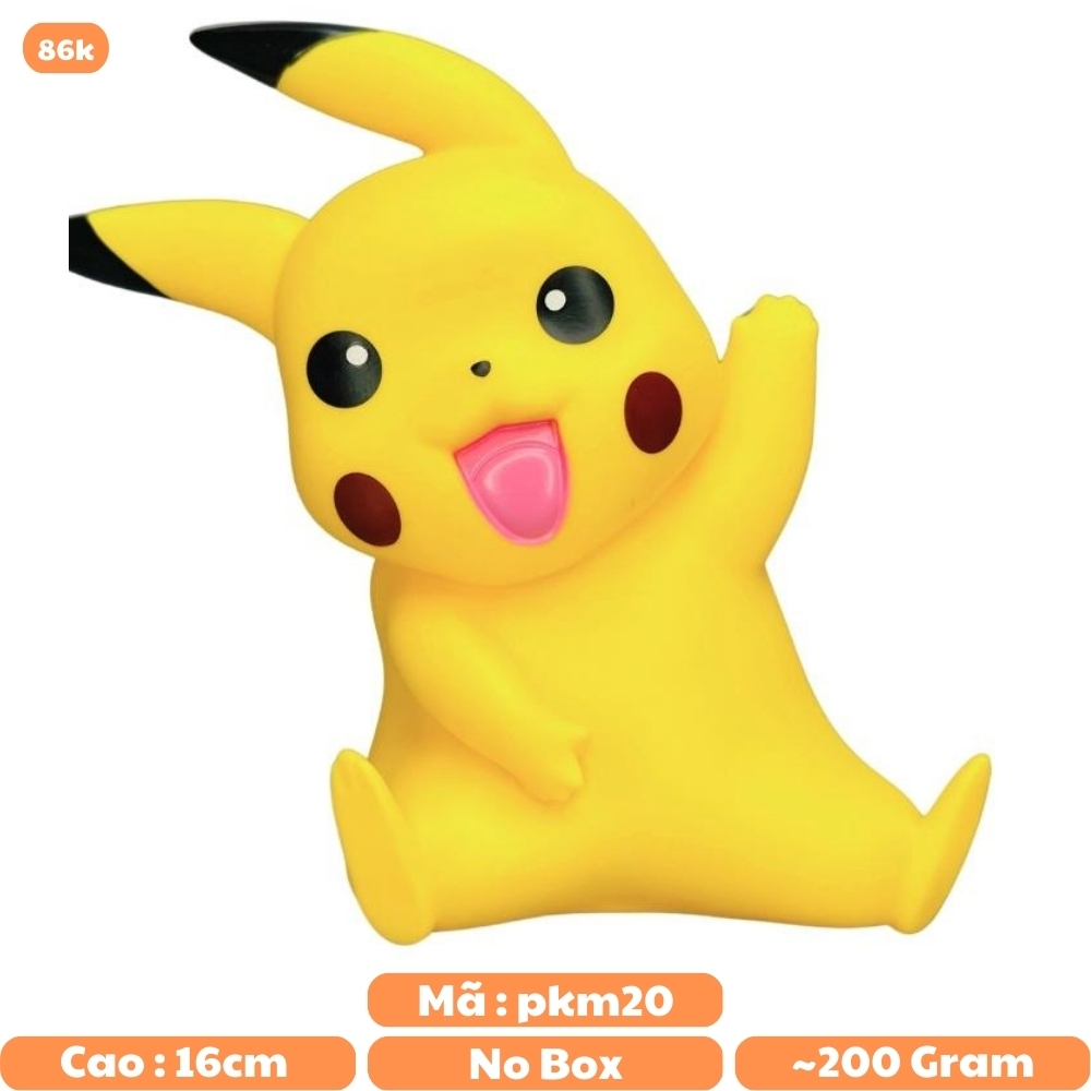 Mô Hình POKEMON PIKACHU - Cao 16cm rộng 17cm - nặng 200gram - Pokemon - No Box - N1-K51-T1-S2