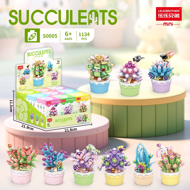 Combo 2 bộ lắp ghép cây Sương rồng 113pcs. SKU: LG-S0005-3 ( VAT 001-C2-11 ) - K120-T2-S3