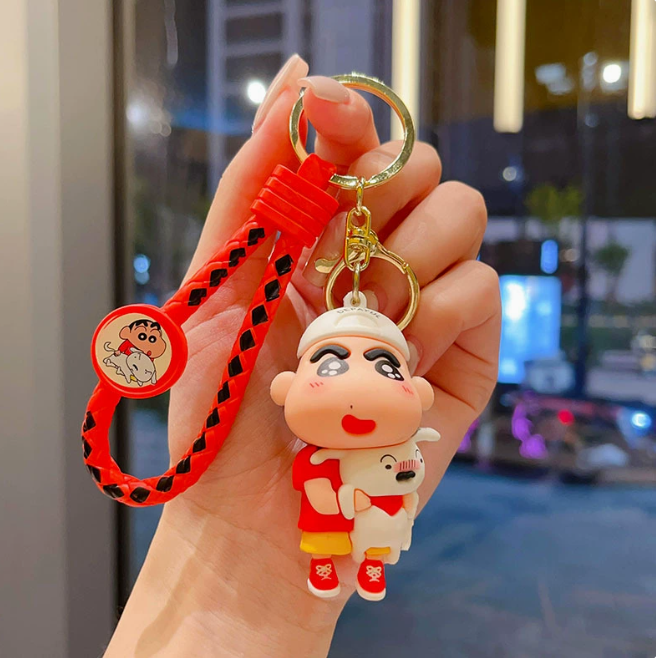 Móc khóa shin áo đỏ ôm chó - dây dài 9.5cm mô hình cao 7cm - nặng : 50gram - SKU: moc221 - (Vat: MK001)