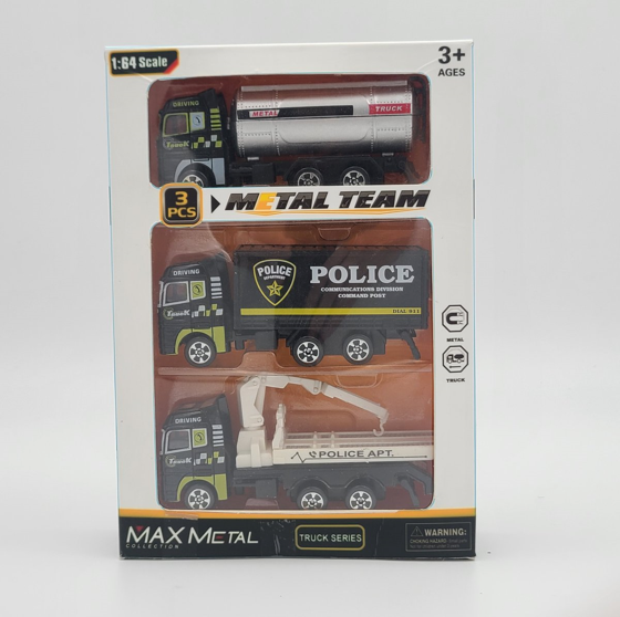 Mô Hình 3 xe Oto Police hợp kim , tỉ lệ 1:64 - Dài 11.5cm - rộng 3.2cm - cao 5cm- SKU : oto-CF17-S4 - ( Vat : 003-03-50 )