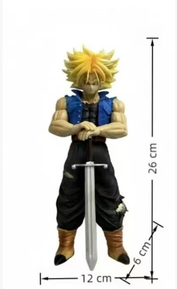 Mô Hình Dragon Ball Trunks dáng đứng chống kiếm - cao 26cm - nặng 400gram - DragonBall -(VAT MH001)- K29-T2-S8
