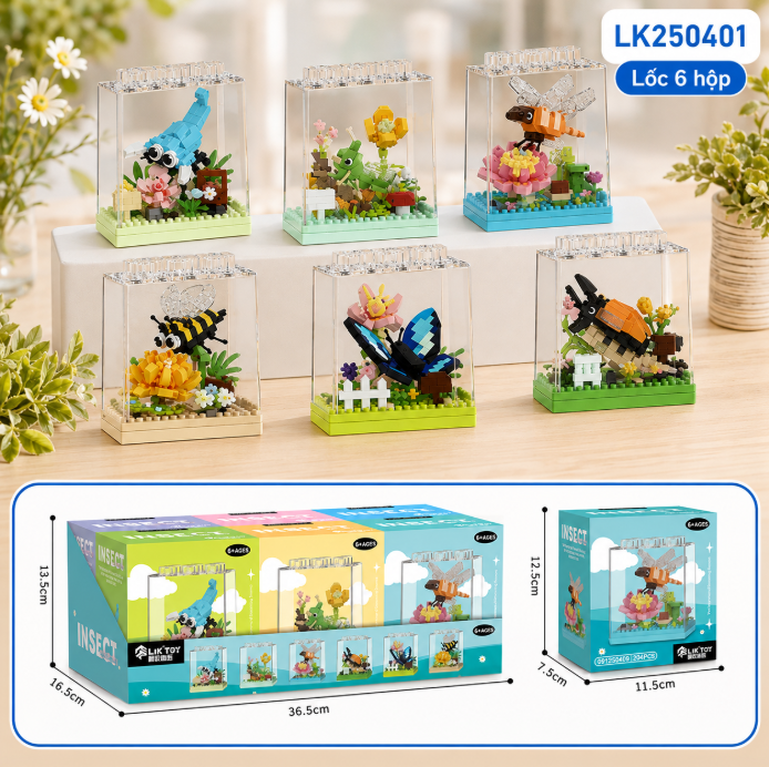 Combo 6 Mẫu Động Vật lắp ghép có hộp meca để trưng bày - SKU : LG-LK250401 ( Vat : 002-01-130 !!! ) - K127-T1-s2