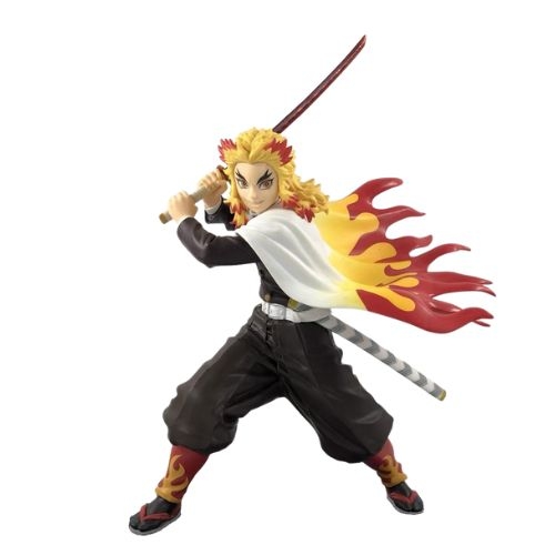 Mô hình đồ chơi - Viêm Trụ Rengoku Kyoujurou chiến đấu Cao 20cm - Kimetsu No Yaiba - K2-T1-S2 - (VAT E729-75) - (F-12)