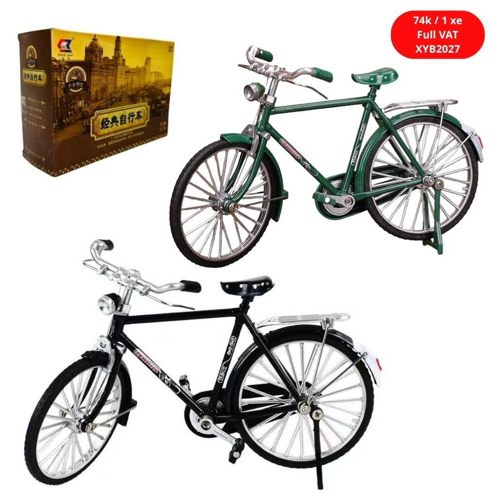 Mô Hình Xe đạp không giỏ 1:10 Hợp kim - Phụ kiện : bơm - Dài 17.5cm - rộng 6cm - cao 11cm - nặng ~ 500gram - FULL BOX : box màu SKU : XYB2027 - (VAT: 003-04-40)