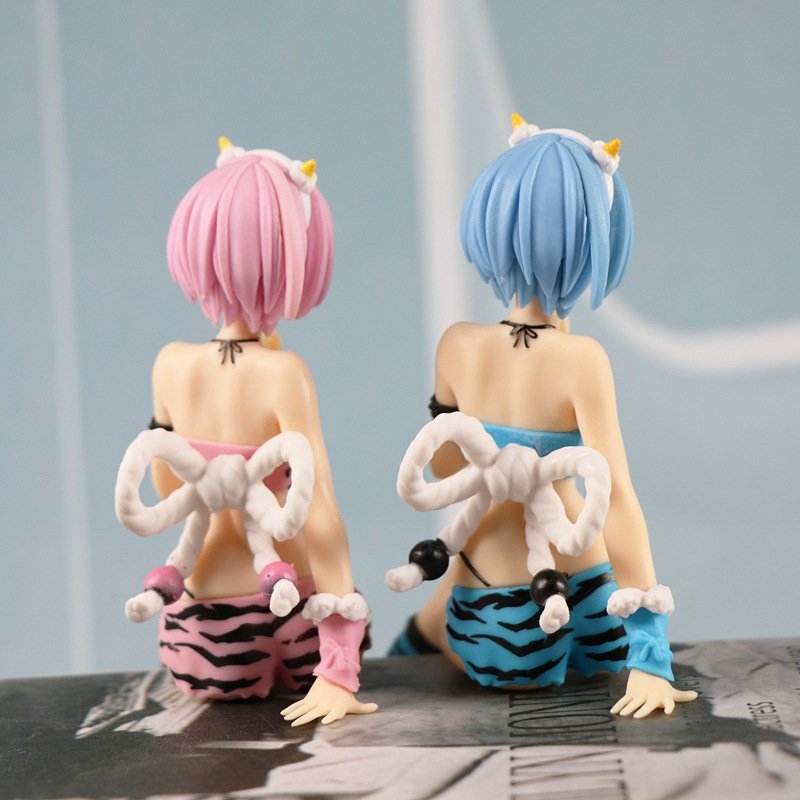 Mô Hình RE:ZERO Rem tóc hồng dáng ngồi siêu quyến rũ cao 17cm - Figure RE:ZERO - No Box - N1-K35-T1-S3