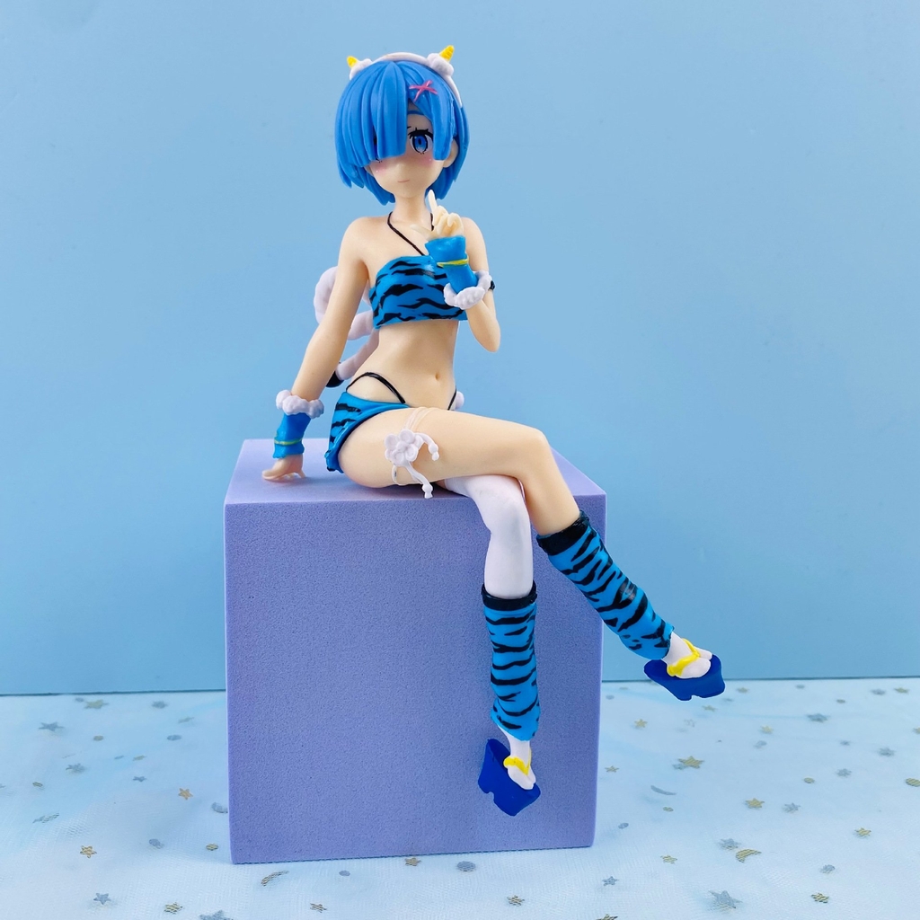 Mô Hình RE:ZERO Rem tóc xanh dáng ngồi siêu quyến rũ cao 17cm - Figure RE:ZERO - No Box - N1-K35-T1-S3