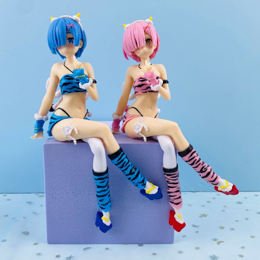 Mô Hình RE:ZERO Rem tóc hồng dáng ngồi siêu quyến rũ cao 17cm - Figure RE:ZERO - No Box - N1-K35-T1-S3