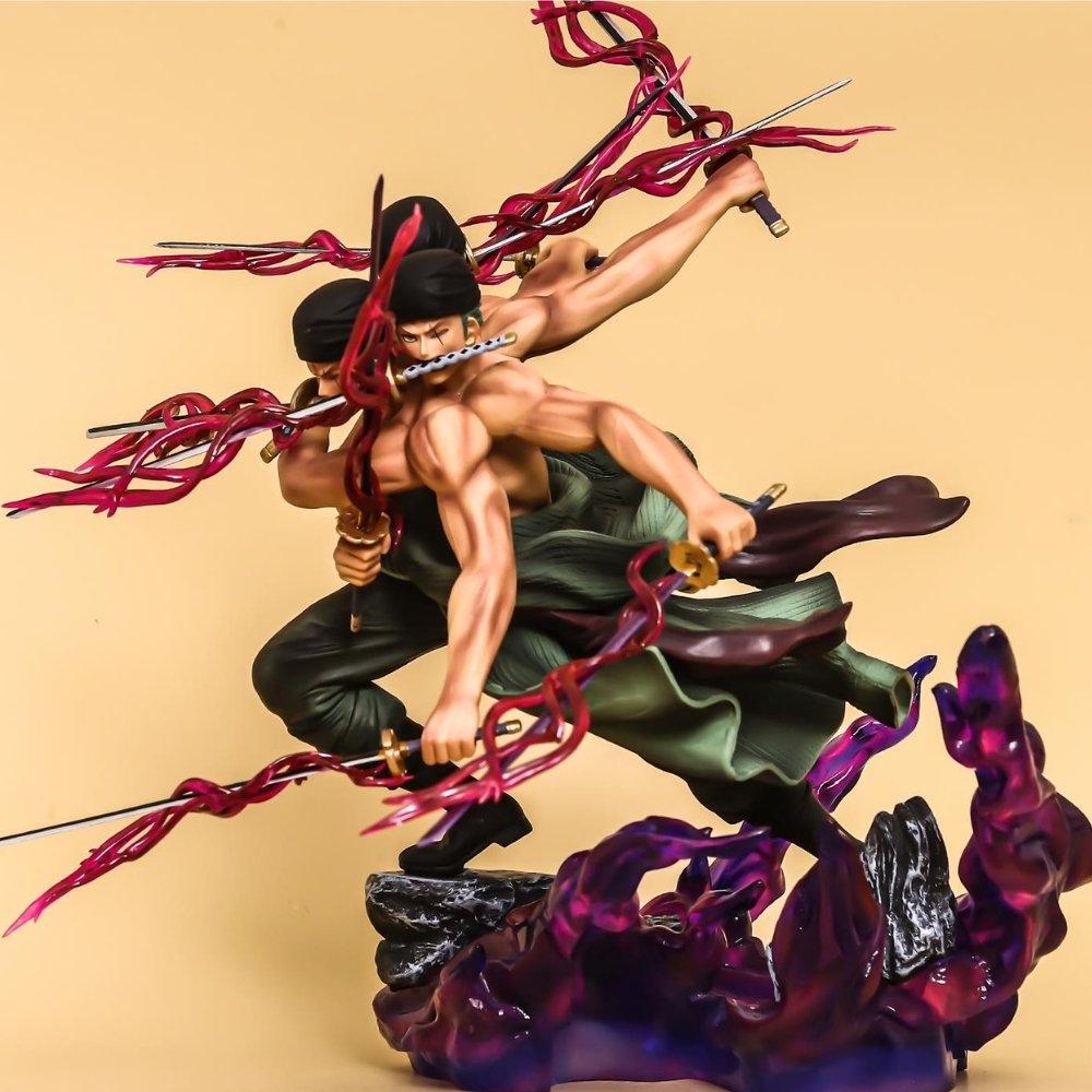 Mô Hình OnePiece Zoro  3 đầu 6 tay siêu ngầu - Cao 33cm - Figure OnePiece - Hộp màu - N1-K48-T4-S3