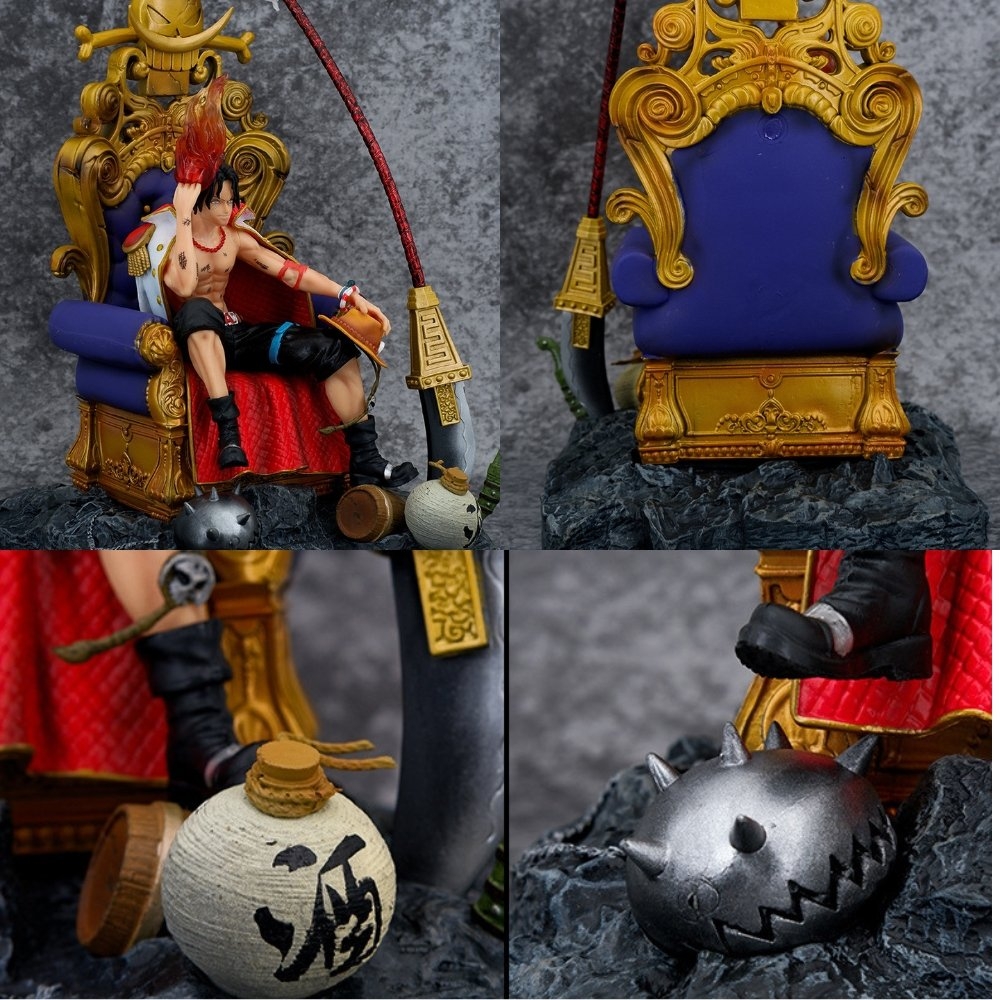 Mô Hình OnePiece Ace ngồi ghế siêu ngầu cao 33cm - Figure OnePiece - Có Hộp màu