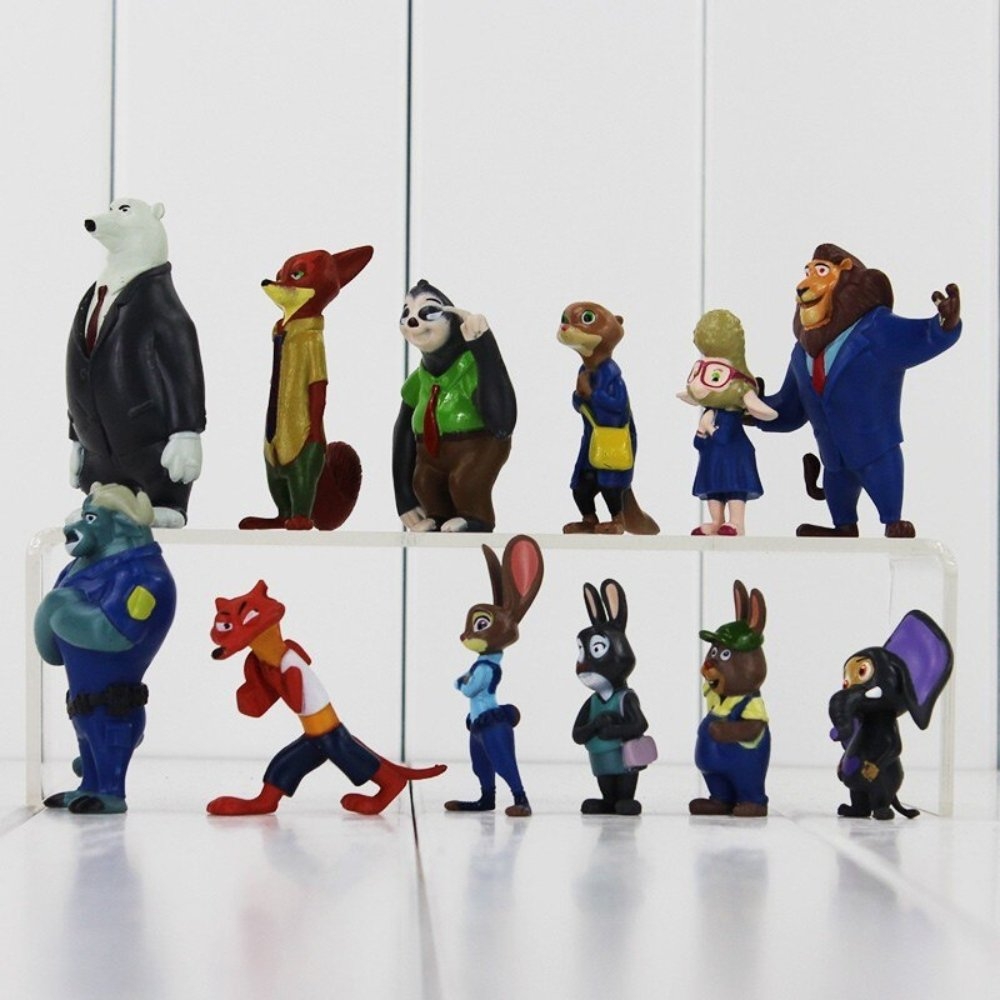 Bộ 12 nhân vật Phi Vụ Động Trời - Zootopia - siêu đẹp - cao 4-8cm tùy từng nhân vật - N3-K47-T2-S2