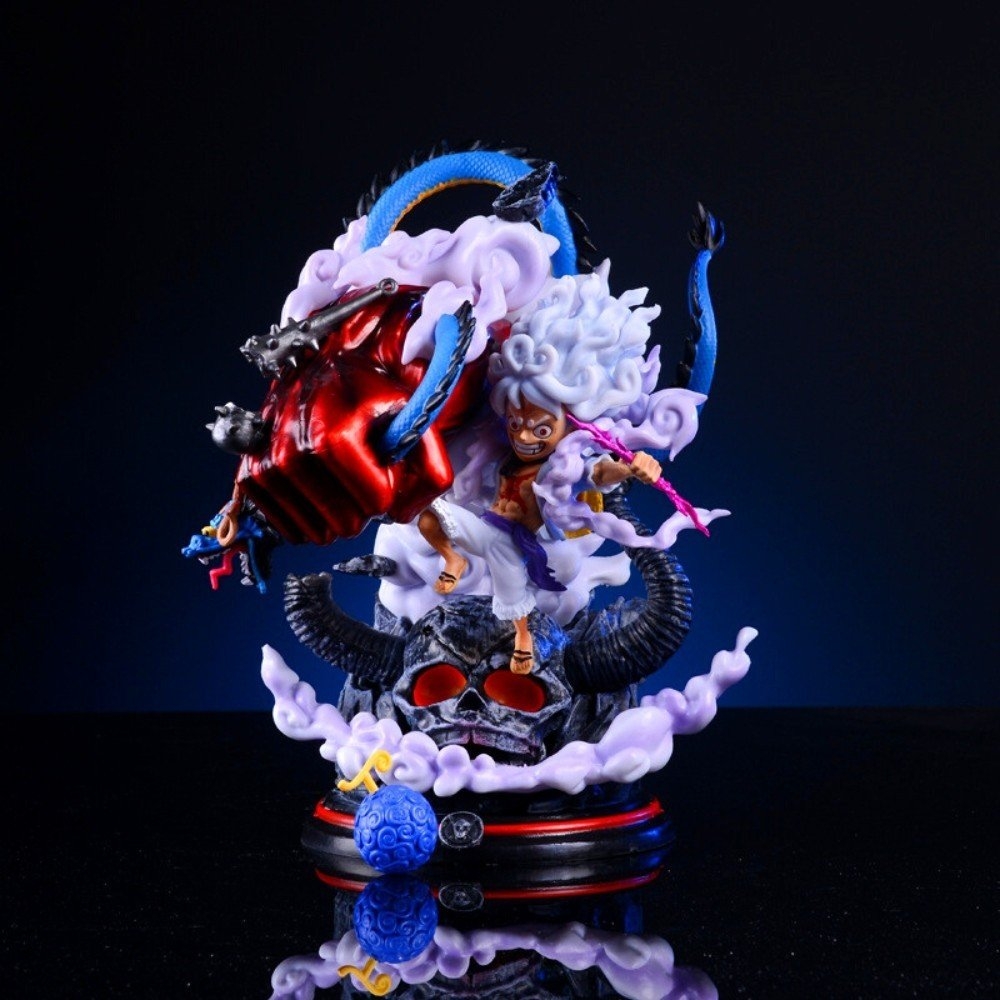 Hàng Loại 1 - Mô Hình OnePiece Luffy nika gear 5 ( tay đỏ ) đại chiến kaido cao 22cm nặng 1kg , Figure OnePiece - có vỏ hộp màu N1-K34-T4-S3