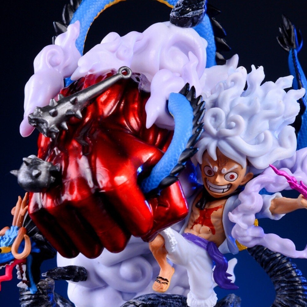 Hàng Loại 1 - Mô Hình OnePiece Luffy nika gear 5 ( tay đỏ ) đại chiến kaido cao 22cm nặng 1kg , Figure OnePiece - có vỏ hộp màu N1-K34-T4-S3